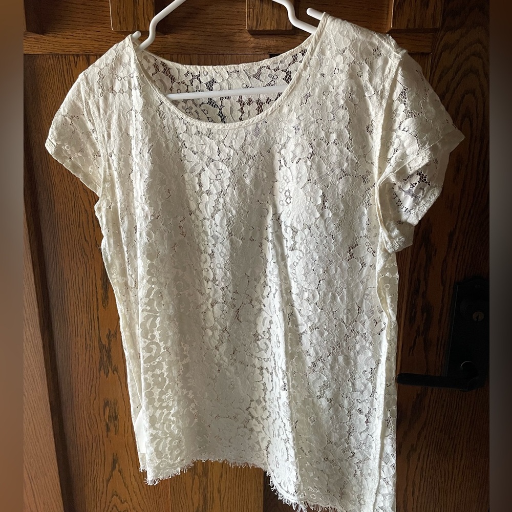 White Floral Top